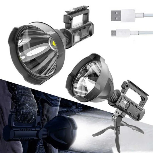 90000 High Lumens Rechargeable Handheld Spotlight Flashlight